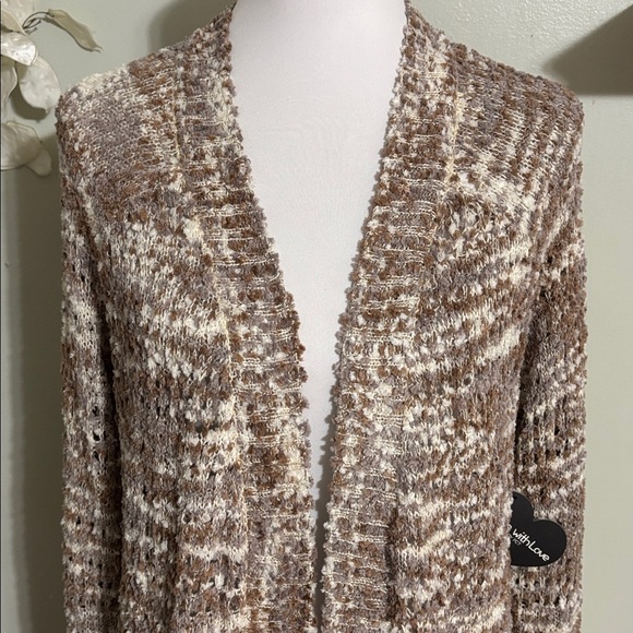 Made With Love Brown Marled Elegant Cardigan - Picture 2 of 5